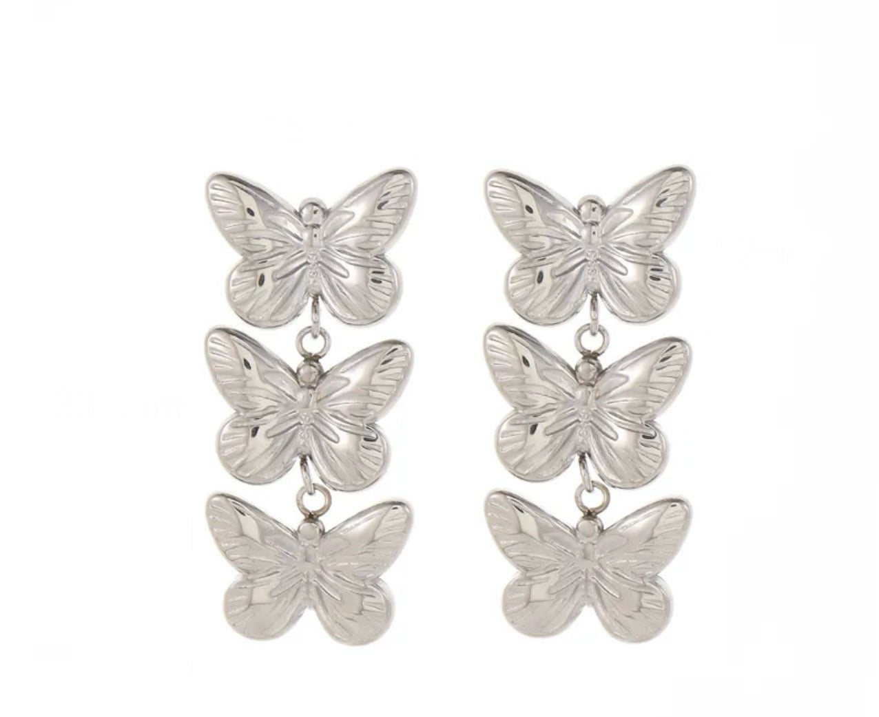 Triple butterfly studs