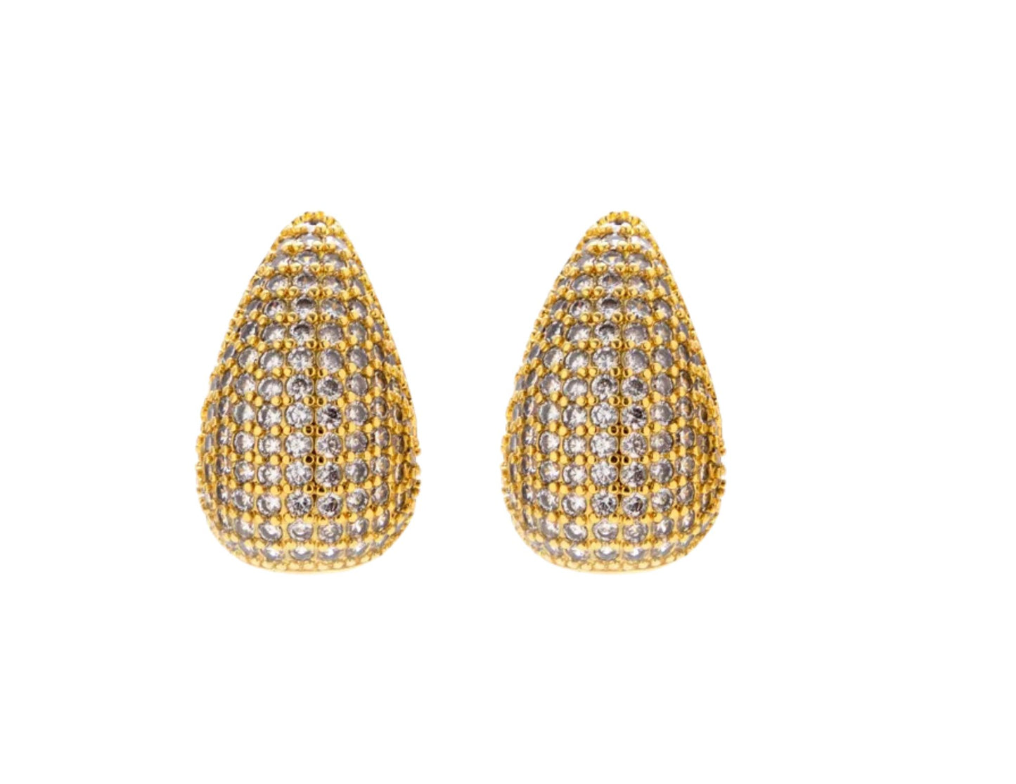 Rhinestone teardrop studs