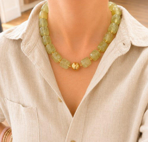 Beaded Necklace - Green