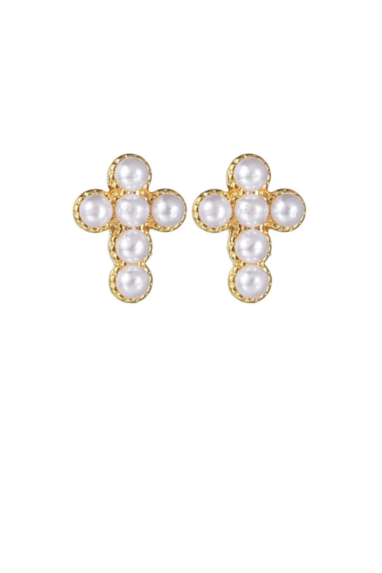 Pearl Cross Studs