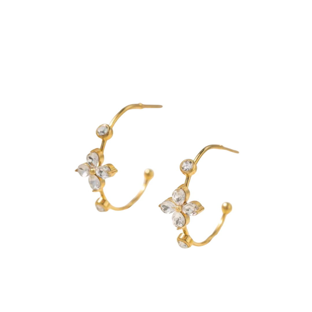 Dainty flower hoops