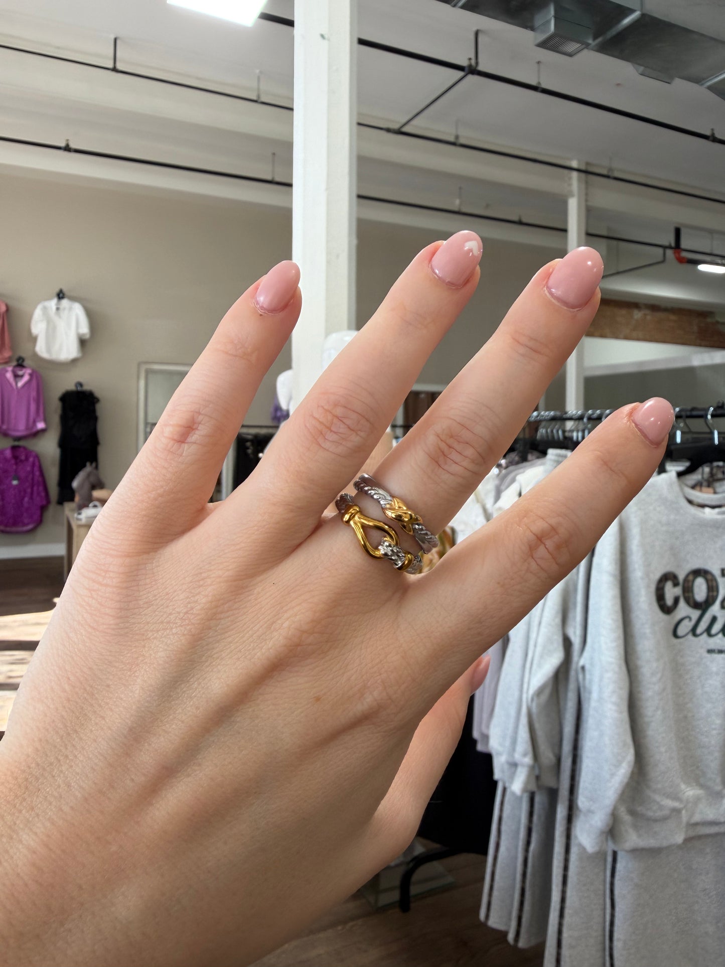 Mini X two tone ring