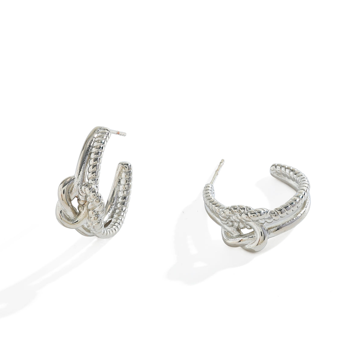 Knot Hoops - Silver