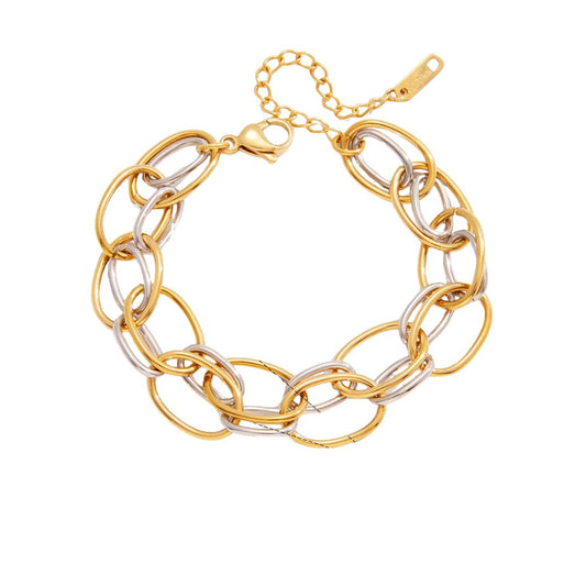 Two toned chain bracelet