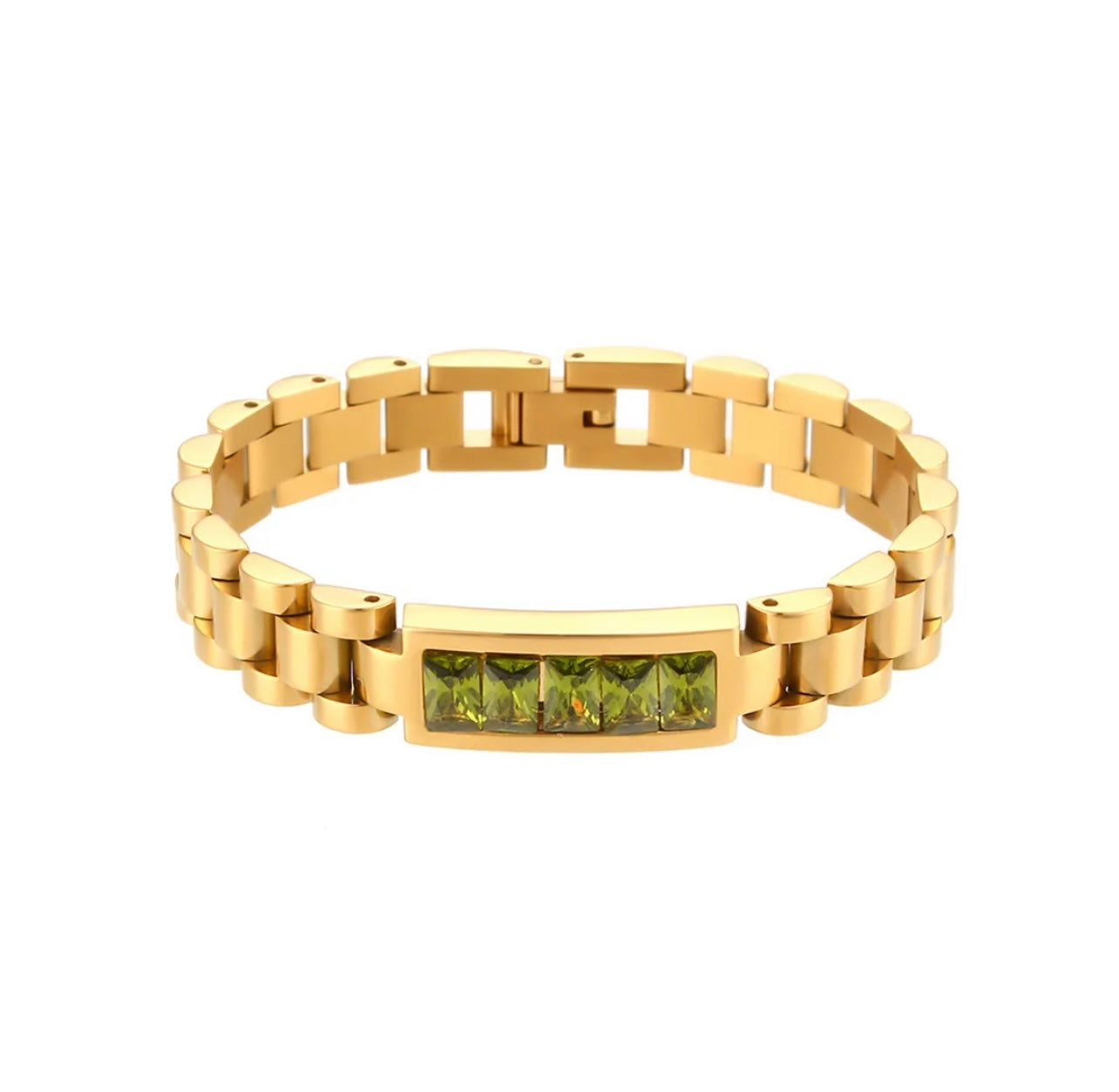 Gemstone watch band