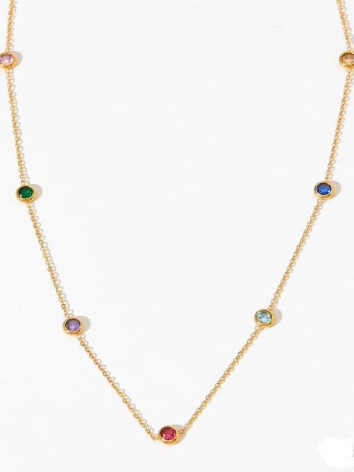 Colorful CZ necklace