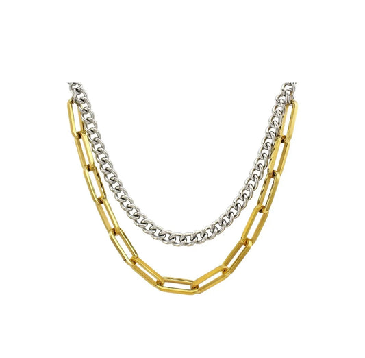 Two tone bold necklace
