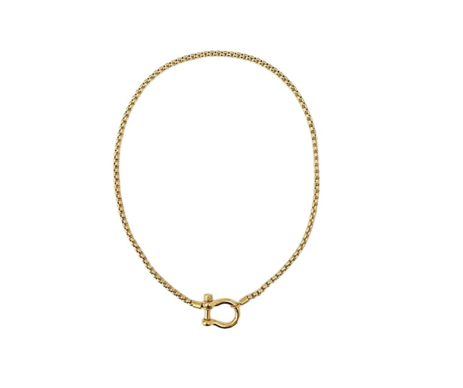 Gold Buckle Necklace