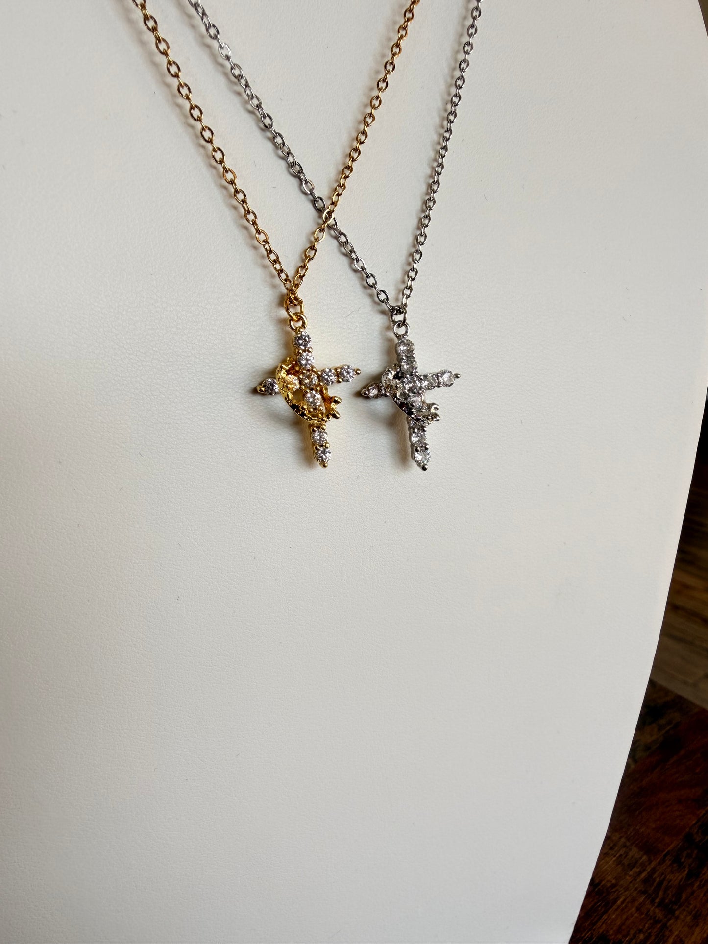 Crown & Cross Necklace