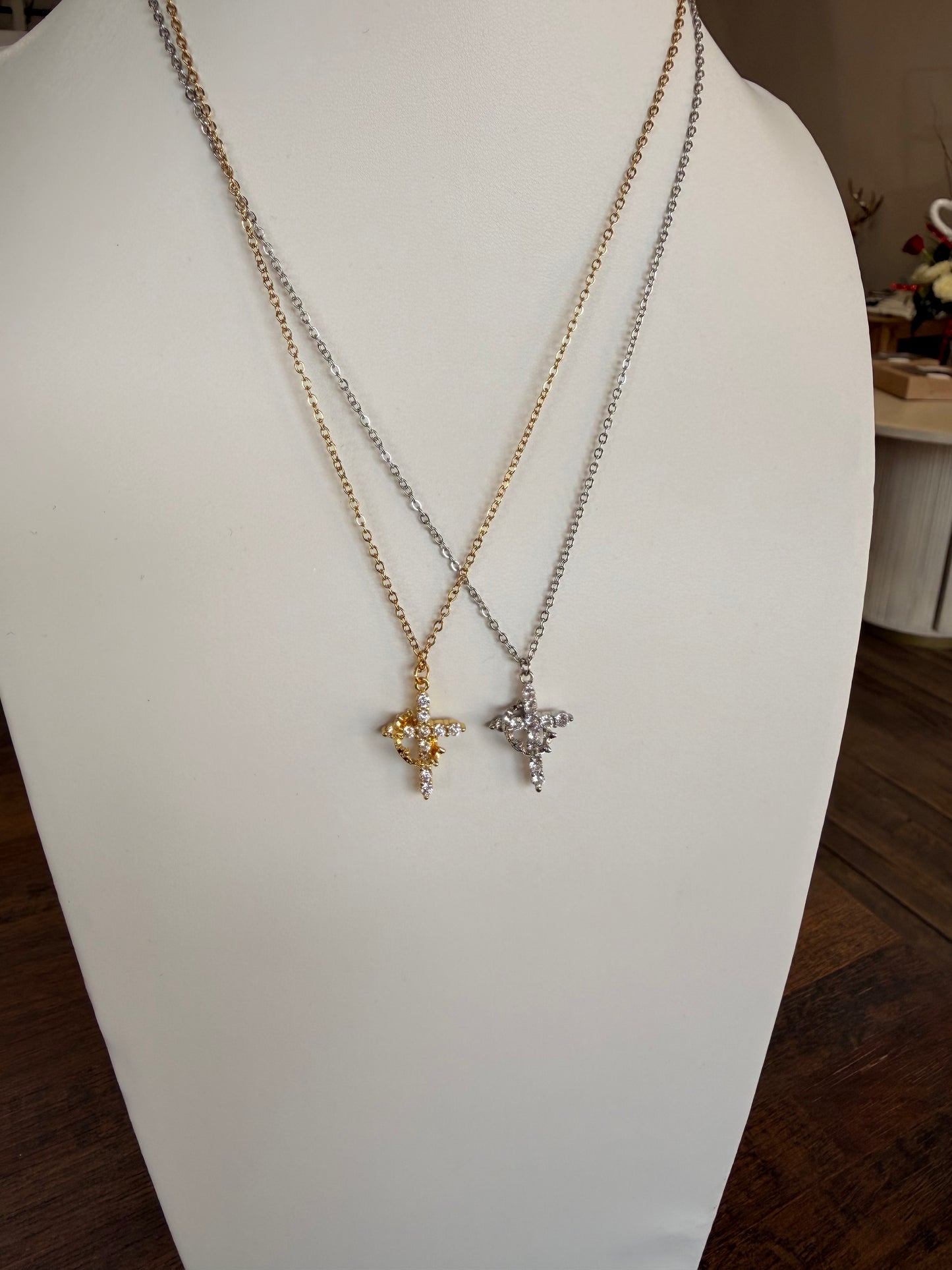Crown & Cross Necklace