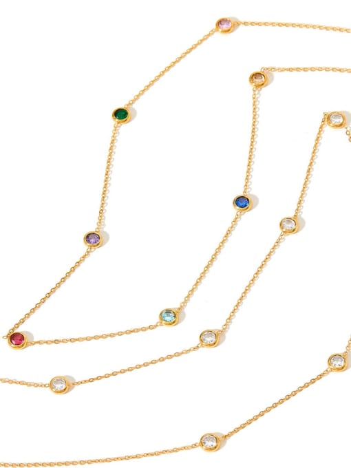 Colorful CZ necklace