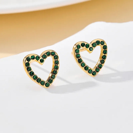 Green heart studs