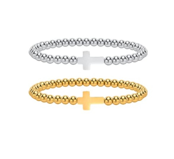 Beaded Cross Bracelet