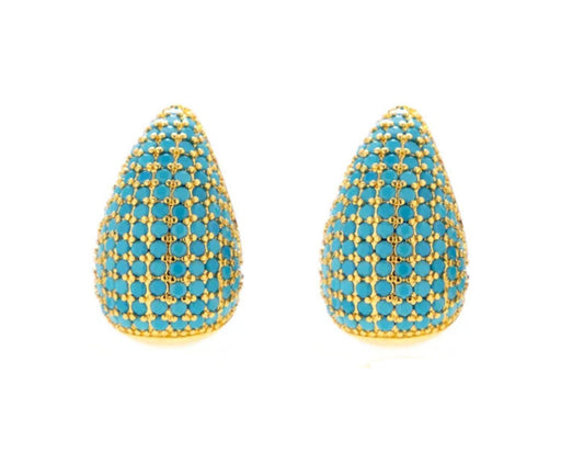 Turquoise teardrop earrings