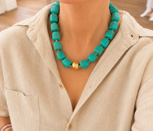 Beaded Necklace - Turquoise