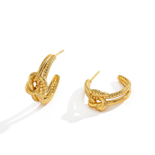 Knot Hoops - Gold
