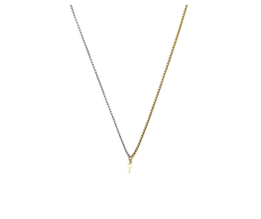 Two-toned lightning bolt necklace